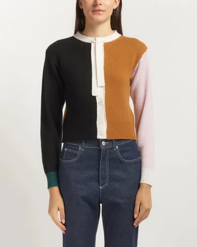 Marni Cashmere Color-block Cardigan In Multi