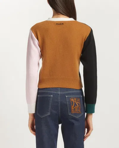 Marni Cashmere Color-block Cardigan In Multi