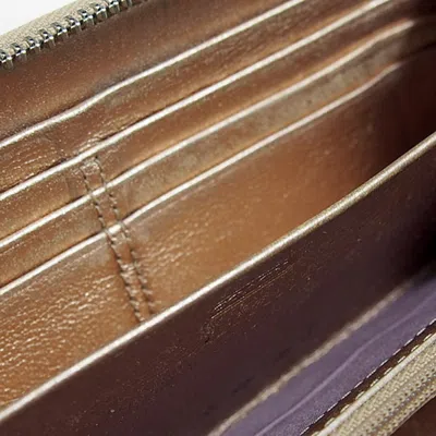 Pre-owned Coach Gold Long Wallet (bi-fold) ()