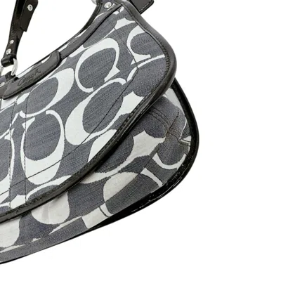 Pre-owned Coach Gray Canvas Shoulder Bag ()
