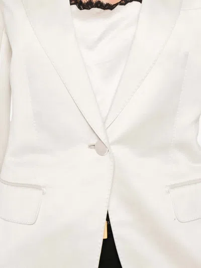 Tom Ford Single-breasted Blazer Jacket In White