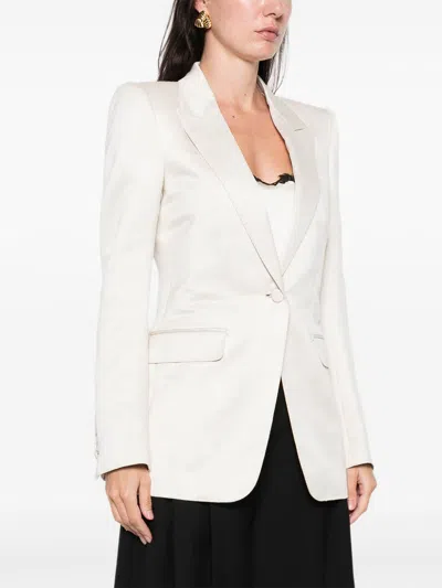 Tom Ford Single-breasted Blazer Jacket In White
