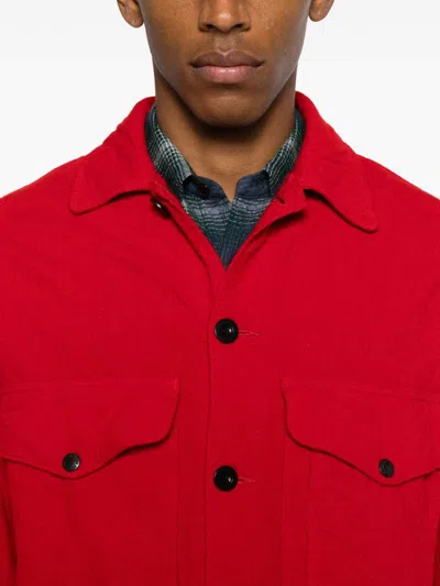 Junya Watanabe Emporio Armani Allover Logo Cotton Polo Shirt In Red