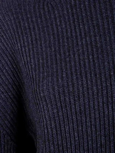 Semicouture Turtleneck Long-sleeved Sweater In Gray