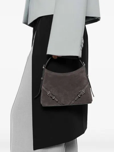 Givenchy Mini Leather Bag Featuring Adjustable Strap In Gray