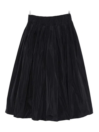 Susanne Bommer Taffetas Midi Skirt In Black