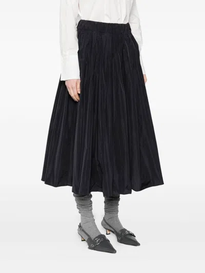 Susanne Bommer Taffetas Midi Skirt In Black