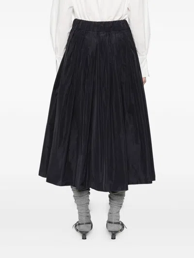 Susanne Bommer Taffetas Midi Skirt In Black