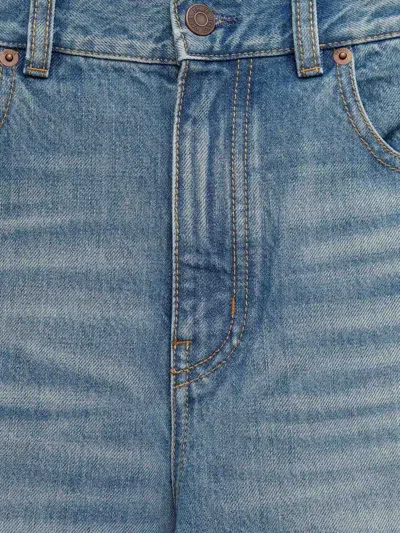 Chloé Wide-leg Denim Jeans With High Waist And Five-pocket Design In Blue