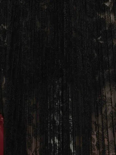 Ermanno Scervino Midi Skirt With Lace Overlay Design In Black