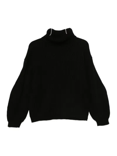 Semicouture Cashmere Blend Jumper In Black