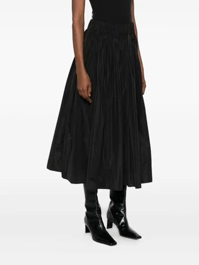 Susanne Bommer Taffetas Midi Skirt In Black