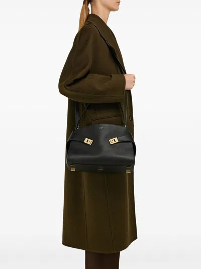 Ferragamo Hug Small Leather Tote In Black