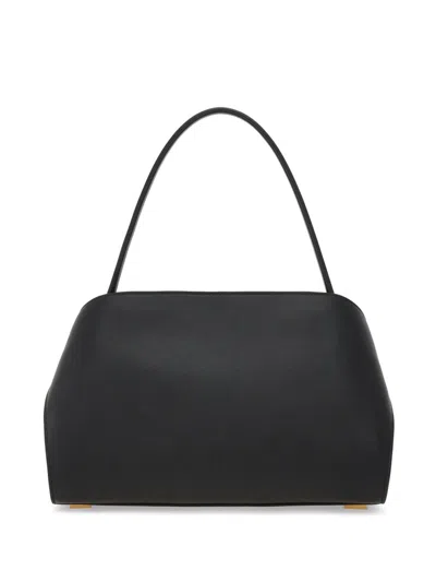 Ferragamo Hug Small Leather Tote In Black