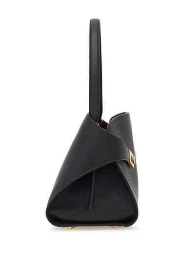 Ferragamo Hug Small Leather Tote In Black