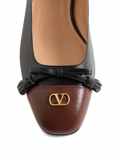 Valentino Garavani Valet Du Roi Leather Ballets In Multi
