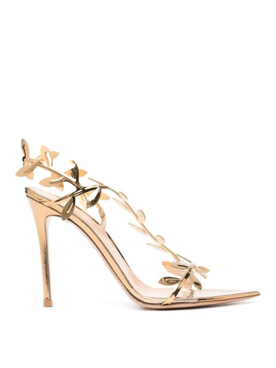 Gianvito Rossi Crystal Branch Slingback Cocktail Sandals In Multi
