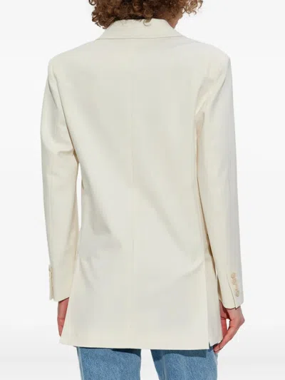 Max Mara Tailored Jackets Featuring Double-breasted Design In White