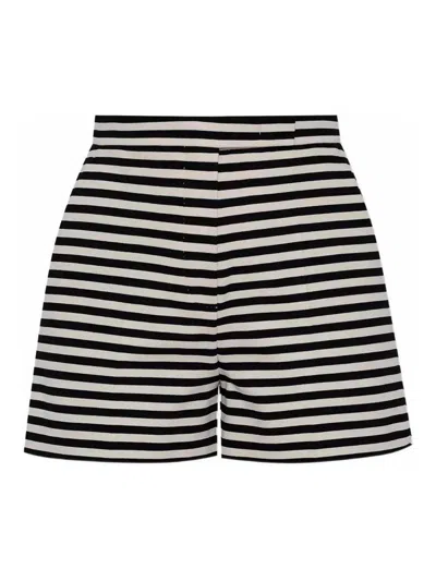 Max Mara Onirica Jersey Trouser White Black In Multi