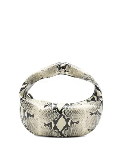 Khaite Medium Olivia Python Print Leather Hobo Bag In Multi