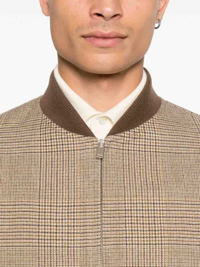 Lardini Virgin-wool Bomber Jacket In Multi