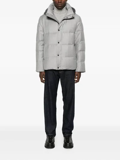 Montecore Hooded Padded Jacket In Gray