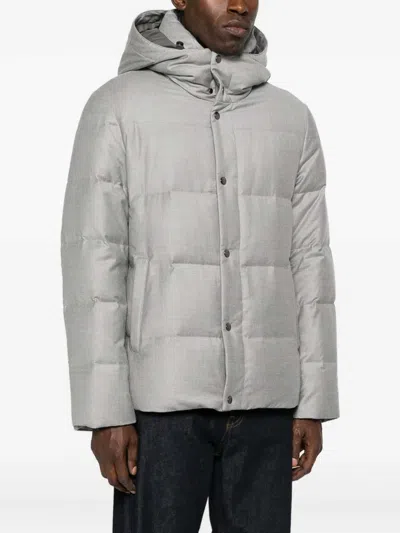 Montecore Hooded Padded Jacket In Gray