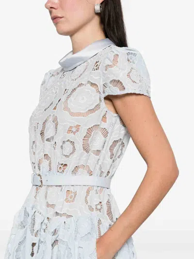 Self-portrait Elegant Mini Dress For Women In Blue