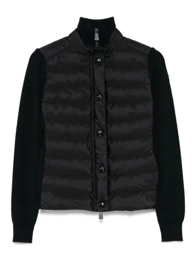 Moncler Logo-patch Padded-panel Jacket In Black