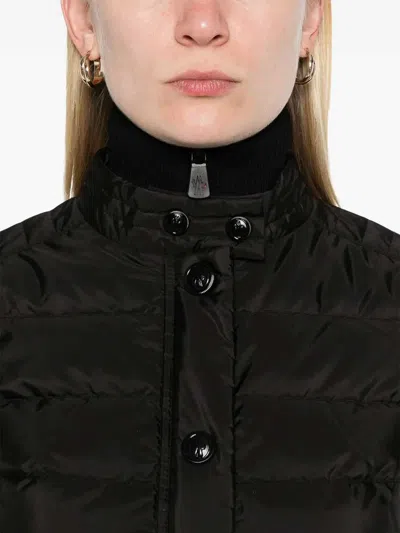 Moncler Logo-patch Padded-panel Jacket In Black