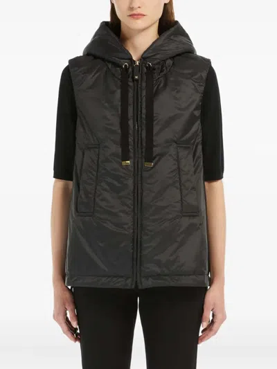Max Mara The Cube Max Mara Sleeveless Down Jacket In Black