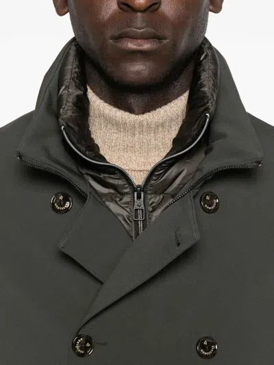 Montecore Double-breasted Zip-front Jacket In Gray