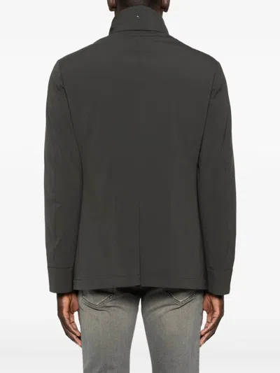 Montecore Double-breasted Zip-front Jacket In Gray