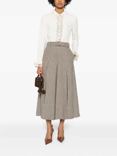 Zimmermann Lace Trim Shirt In White