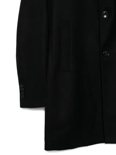 Tagliatore Buttoned Coat In Black