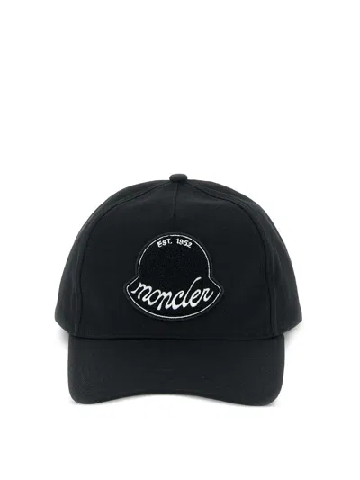 Moncler Logo-patch Adjustable Baseball Cap In Black