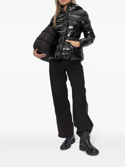 Moncler Kickstream Calf Height Rain Boots In Black