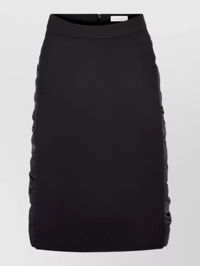 Nina Ricci High Waist Skirt Knee Length Slit In Black