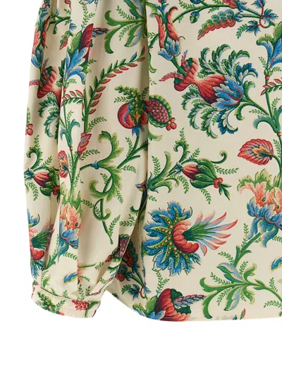 Etro Floral Cotton Blouse Shirt And Blouse Multicolor