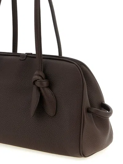 Jacquemus Le Turismo Shoulder Bag Knotted Detail Leather In Purple