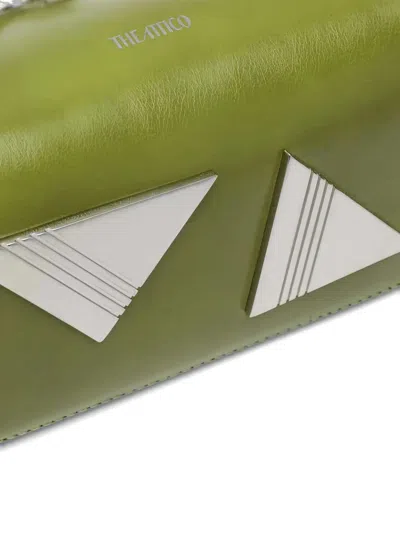 Attico Mini Friday Leather Top Handle Bag In Blue