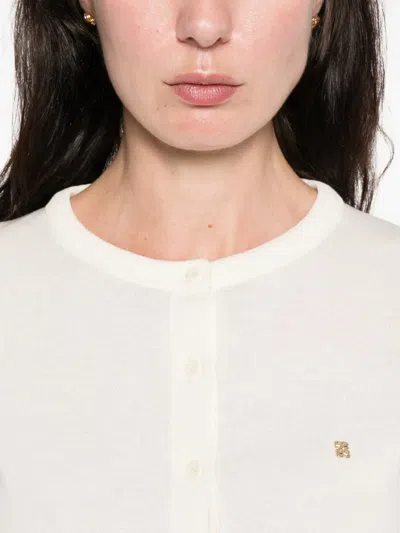 Sandro Padded-round-neck Cardigan In Neutral