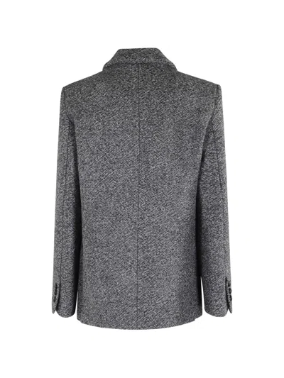 Semicouture Pascal Double-breasted Blazer In Gray