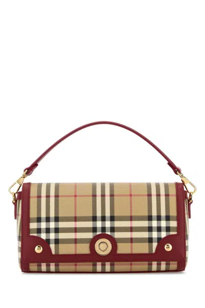 Burberry Printed Canvas Note Handbag In Multi