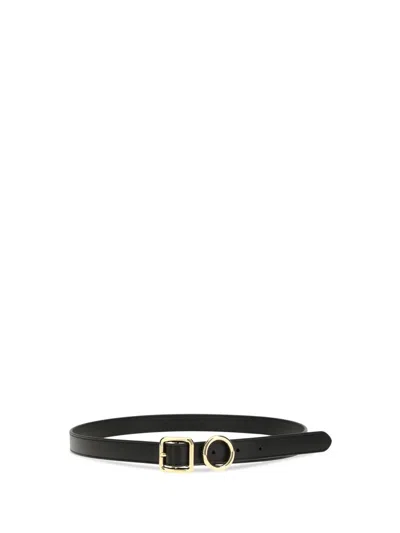 Jacquemus Women Small Leather Regalo Belt In Black