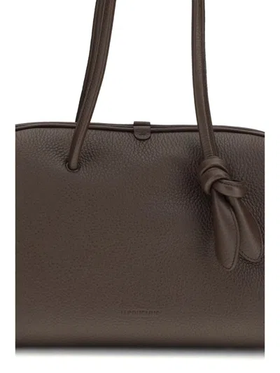 Jacquemus Brown Calf Leather Bos Taurus Handbag In Brown