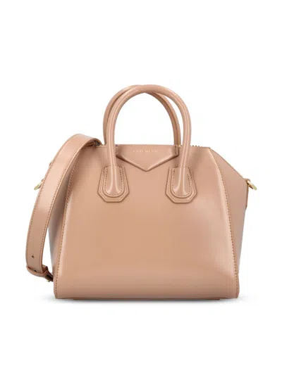 Givenchy Womens Blush Pink Gold Antigona Mini Leather Top Handle Bag In Neutral