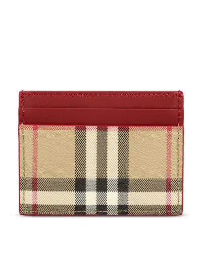 Burberry Check Pattern Compact Credit Card Case