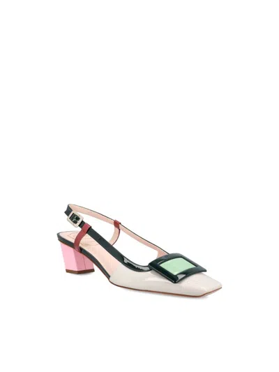 Roger Vivier Belle Vivier Multicolour Patent Leather Slingback In Multi