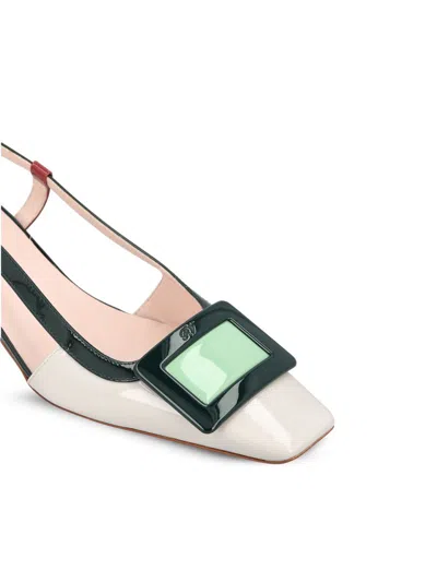 Roger Vivier Belle Vivier Multicolour Patent Leather Slingback In Multi